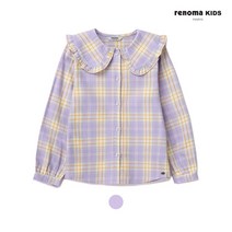 레노마 키즈 여아빅카라 체크 블라우스 R2312B352 15