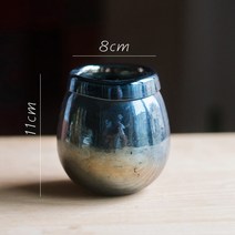 센터피스 오브제화환 심포니 석탄 크리스탈 병 수제 아트 유리 병 금속 컬러 꽃병 꽃 컵, 석탄 수정 병(소)