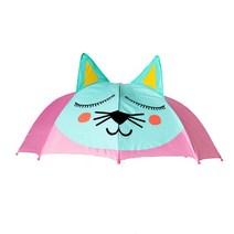 플라잉타이거 멍멍 야옹 팝업 우산 블루 60cm 1개, 핑크