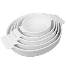 엘림 타원 그라탕기 (5size) 양손 접시 플레이트 그릇, 타원그라탕기 5호