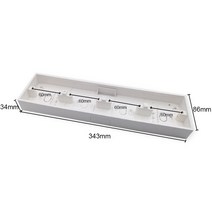 배관박스 전기단자함 4-gang 외부 벽 마운트 스위치 정션 3438634mm, 없음