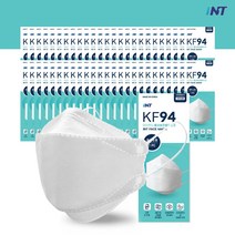 아이엔티(INT) 황사보건용마스크 KF94 (소형) 50매 4중필터 국산원부자재 크린룸시설 제조