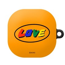 기타 바보사랑[원스컴퍼니]몬드몬드 LOVE orange 갤럭시 버즈 라이브 케이스, LOVEorange