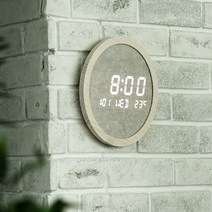무타공 거실 침실 인테리어 날짜 요일 온도 벽걸이 led 전자 무소음 벽 시계 이사 선물, 02_딜라이트 메이플