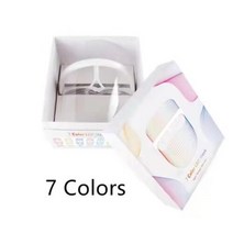 태닝머신 가정용 색상 마스크 광자 안티 여드름 주름 빛 젊 어 짐 아름다움 건강 분광계 밝게 피부 관리 얼굴 기계, 7-색상 with Box