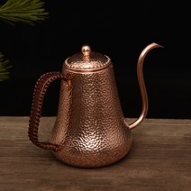 JINGHENG 퍼플동 커피주전자 섬세한 제작 상품 구리주전자, T01-빅사이즈 900ml