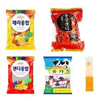 더가온 으른 간식 선물 사탕 캔디 과자 스낵 비스킷, 누룽지캔디+계피캔디+호박엿+캔디종합+꿀따옴꿀스틱1개씩