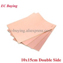 동판 5pcs FR4 PCB 10*15cm 두 배 측 구리 입히는 격판 덮개 DIY 장비 박판으로 만들어진 회로판 100x150x1, 한개옵션0
