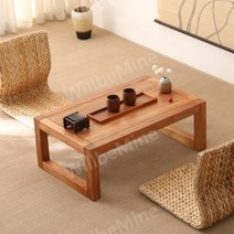 전통찻상 레트로 차상 접이식 술상 밥상 다도상 좌식, 길이 100x폭 55x높이30(세각x5cm)