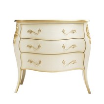 [유캐슬] 피에르 엔틱서랍장 3단수납장 원목 엔틱가구, 색상:빈티지골드