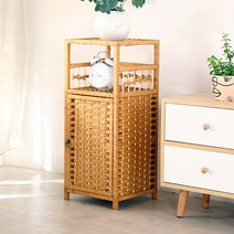 라탄 수납장 서랍장 수납함 카페 틈새 미니 슬림 선반 다용도, 아이보리