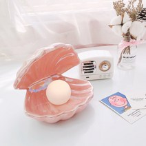 조개 LED 쉘 진주무드등 2color, 핑크