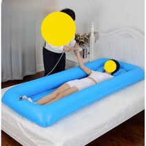 환자 목욕 침대 요양원 간병 시트 에어매트 방수 장기, 파란색(더블)전기공기펌프+수리접착제