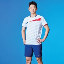 요넥스 배드민턴 남성 여성 반팔 티셔츠 반바지 세트 056, 남자 세트 (Y501 파란색 바지 포함)_3XL