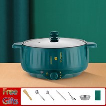 전기 밥솥 기숙사 26cm 가정용 다기능 요리 기계 붙지 않는 전기 냄비 대용량 밥솥, 푸른, 영국, 24cm