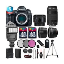 캐논 EOS 5D 표시 IV 카메라 + 50mm STM 75-300mm 64GB 플래시 2yr Warranty
