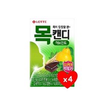롯데 목캔디 허브 38g 4개 리프레시 사무실간식 탕비실사탕 유아간식 군것질 졸음방지, 2개
