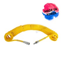 국산 에어 코일 호스 PE 8mm 10mm 12mm 전규격 카플러장착 콤프레샤 콤프레셔 에어호스 에어작업, 8*5, 5