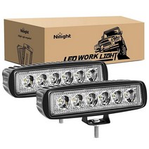 Nilight LED 조명 운전 바 작업 로드 보트 지프 SUV 램프 666369, Black House White Lights