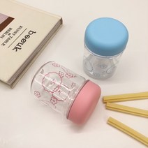 떼아몽 휴대용 강아지간식통 보틀 사료통 식기 자동급식구 생일선물 고양이 음식 반려견 간식가방 간식보관 4컬러, 블랙