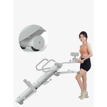 일자 목 디스크 허리 척추 견인기 경추 교정기 침대, 흰색