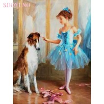 프라모델도색 건담마카 프라모델니퍼 타미야 스프레이 sdoyuno paint by number 캔버스 페인팅 키트 어린이 숫자 페인팅 선물 diy 숫자로 색칠 소녀 키트 손으로, 9913254, 60x75cm DIY 프레임