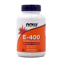 나우푸드 내추럴 e-400 토코페롤 포함 소프트젤 글루텐 프리, 250개입, 1개