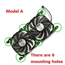 컴퓨터 pc 데스크탑 그래픽카드 게임 비디오 2 개대 4pin cf 12915s gpu 쿨러 vga 카드 팬 innovision inno3d 그래픽 교체용, 모델