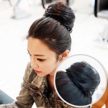 빨간머리 당고 아리아 여성 부분가발 똥머리 붙임가발, 1개, 당고가발_아리아_허니브라운_16cm(중)