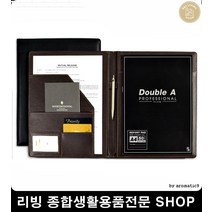 클래식클립보드 컨퍼런스 미팅 가죽 포켓 서류 홀더 서류철클립보드 문서클립보드 파일, 블랙