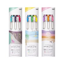 uniball ONE 유니 유니볼 원 시티팝 3색세트 한정판, 0.38-새터데이