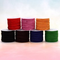 가죽공예 - 굵기 1mm 다용도 고무줄 가죽소품에 사용 *롤단위판매 25m*, 1롤, 레드