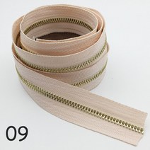 Meetee 1/3M 3 금속 지퍼 코드 로딩 코일 골드 치아 의류 지갑 수리 키트 DIY 바느질 소재, 09 09_01 3#_02 3M3pcsSilder