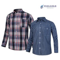 [바보사랑] [필골드]남성 데일리 체크 남방셔츠 YS3512