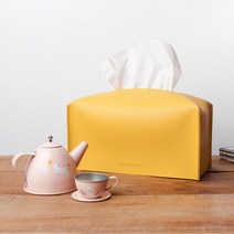 간지아리빙 호텔 룸 가죽 각 티슈 케이스 휴지 커버, 정사각형-인디핑크