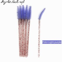 화장 브러쉬 붓 50pcs 새로운 도착 속눈썹 브러쉬 속눈썹 용 소프트 헤드 눈썹 애플리케이터 마스카라, Crs P 리 퍼플