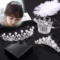 영국왕관 영국 다음 도로 어린이 왕관 티아라 공주 머리 빗 라인 석 어린 소녀 헤어 액세서리 머리핀 머리띠, [10] 10-진핑 러스티 헤어 빗