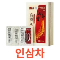 고려원인삼 인삼차(목함) 3g x 100포 원액 파우치 타입 팩 건강 온 가족 남녀노소 관리 기능식품 농축액 고형분 국내산 열매 카라멜당시럽 간편 섭취 저당 무수결정포도당, 100포X2개