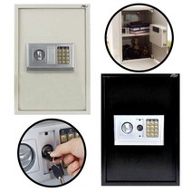 milovhi 2중잠금 가정용 금고 사무용 개인 소형 금고 개업 가게 호텔 선물, 블랙