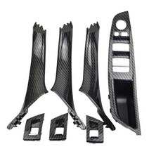 BMW부품 BMW520D부품 LHD RHD 자동차 인테리어 도어 핸들 패널 당김 트림 BMW 5 시리즈 F10 F11 520i 523i, 0 RHD CarbonFiber
