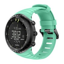 순토 다이빙컴퓨터시계 suunto core smartwatch 액세서리용 금속 걸쇠가 있는 suunto core 교체용 손목 스포츠 밴드용 소프트 실리콘 시계 밴드, 초록, 순토 코어용