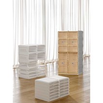 키스티원 신발진열장 진열장 접이식 부츠보관함 신발장, 2열 4칸(4도어) 100x53x34cm