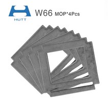 다기능 원래 HUTT W66 Mops Cloths 전기 창 클리너 로봇 창 와셔 예비 부품 키트 mo스 교체 4pcs, 01 W66 Mop 4pcs