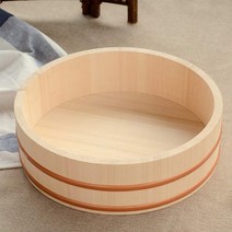 초밥통 일본식 스시 쌀 양동이 주방 나무 어 혼합 쌀 양동이 나무 밥 그릇 주방 액세서리, 베이지