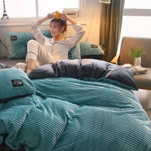 매직벨벳 극세사담요 겨울 이불커버 200x230 퀸사이즈, 민트블루이불커버