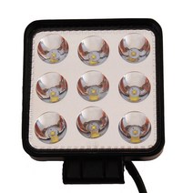 LED 써치라이트, 12V차량전용-27W 사각 반사판 써치 화이트 60도, 1개