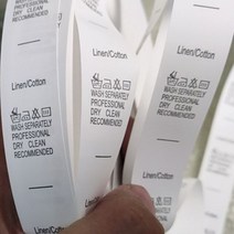 핸드메이드 라벨 택 200PCS 재고 화이트 케어 레이블 나일론 코팅 테이프 인쇄 세탁 태그 코 튼/폴 리 에스테 르/Elastane/린 넨/스 판 덱 스/실크/양모, LinenCotton
