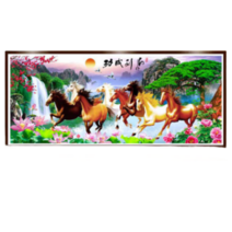 일출 홍 매화DIY 보석십자수 팔마도 풍수 인테리어 대형 비즈십자수 개업식 선물, 200*80cm