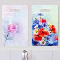 nv911-행잉액자 물에번진꽃(세로대형) 타입3.희망