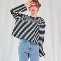 반에이크 여성용 미니체리 단가라 티셔츠